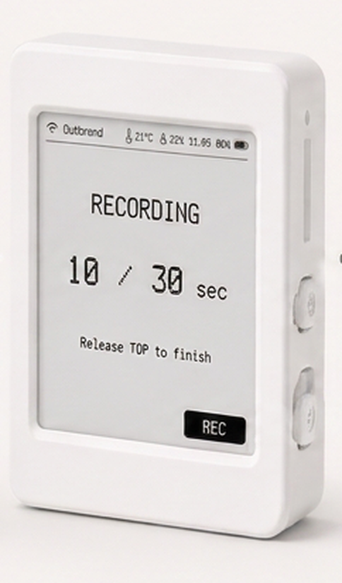 Momentum device step 3: Record voice note