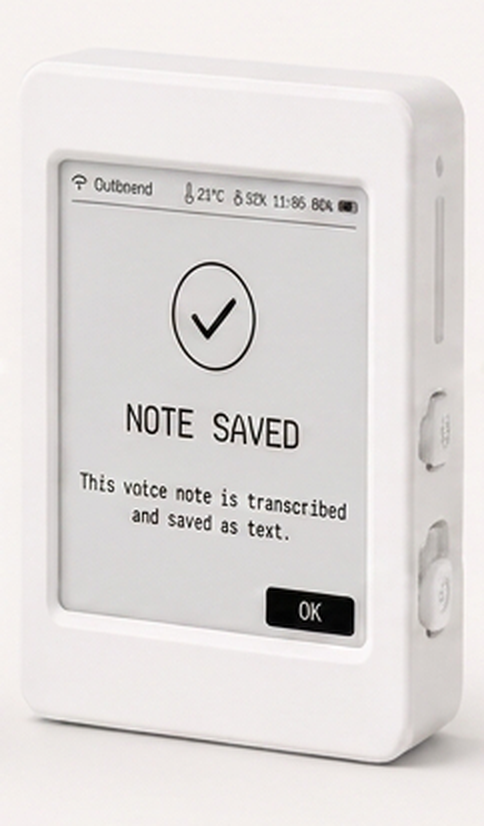 Momentum device step 4: Note transcribed